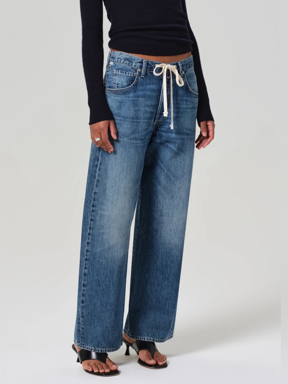 Citizens Of Humanity Blue Wide Leg Jeans